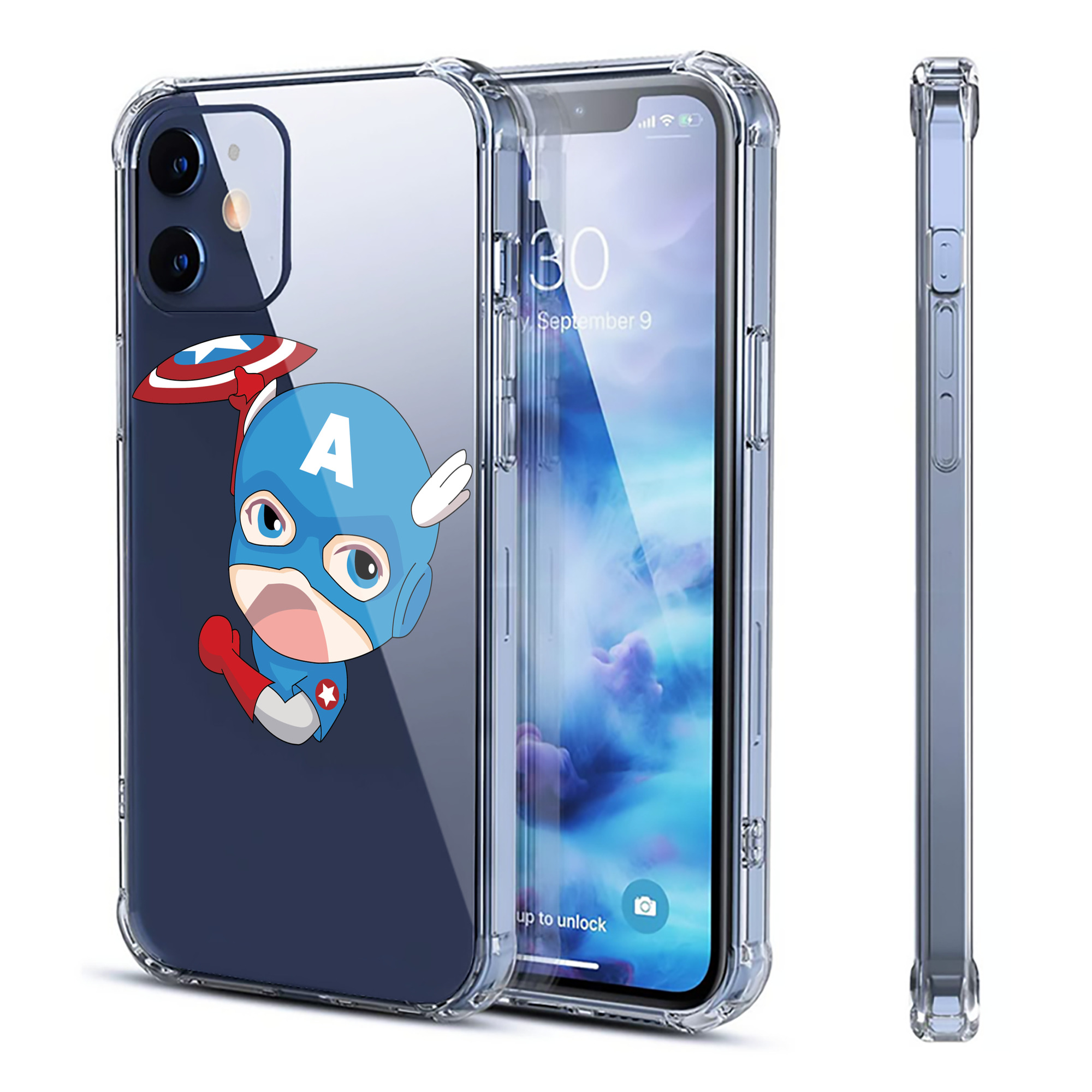 （画像用） アベンジャーズ The Avengers 【iPhone 12シリーズ対応】透明スマホケース（クリアソフトケース）